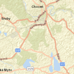 Choceň Street Map