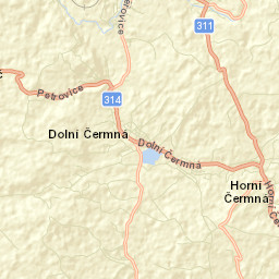 Horní Čermná Street Map