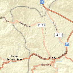 Štíty Street Map