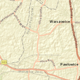 Krzyżowice Street Map