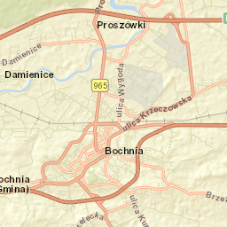 Bochnia Street Map
