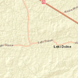 Łęki Dolne Street Map