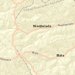 Niedźwiada Street Map
