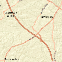 Pawłosiów Street Map