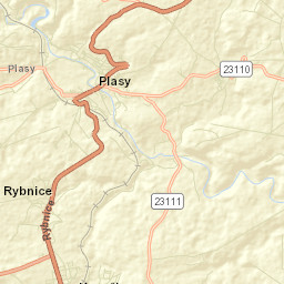 Plasy Street Map