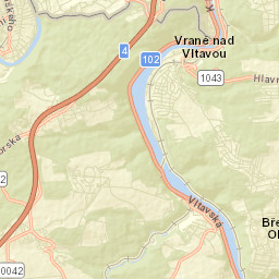 Vrané nad Vltavou Street Map