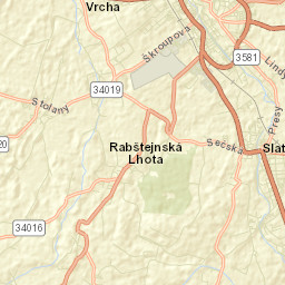 Slatiňany Street Map
