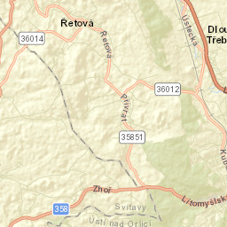 Dlouhá Třebová Street Map
