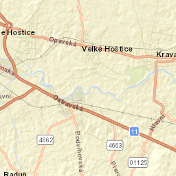 Kravaře Street Map
