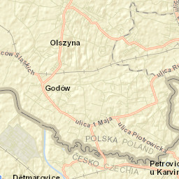 Godów Street Map