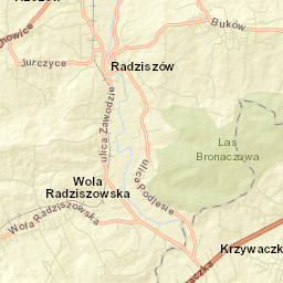 Radziszów Street Map
