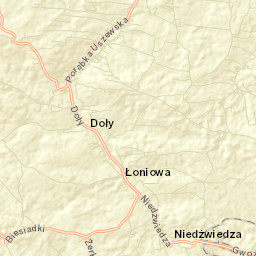Porąbka Uszewska Street Map