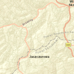 Wielopole Skrzyńskie Street Map