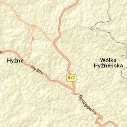 Hyżne Street Map