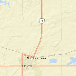 Maple Creek Street Map