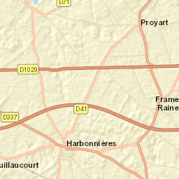 Harbonnières Street Map