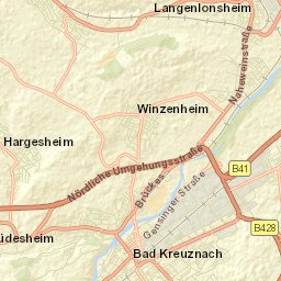 Bad Kreuznach Street Map