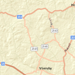 Všeruby Street Map