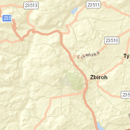 Zbiroh Street Map