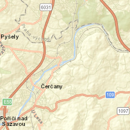 Čerčany Street Map