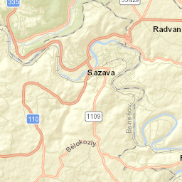 Sázava Street Map