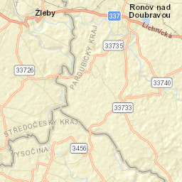 Ronov nad Doubravou Street Map