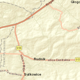 Krzywaczka Street Map