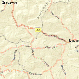 Łapanów Street Map