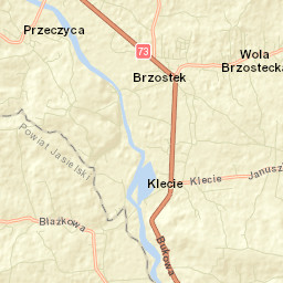 Brzostek Street Map
