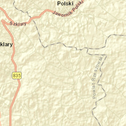 Jawornik Polski Street Map
