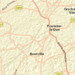 Fontaine-le-Dun Street Map