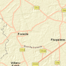 Étreillers Street Map