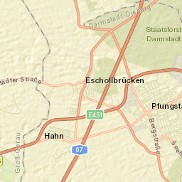 Pfungstadt Street Map