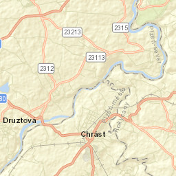 Chrást Street Map