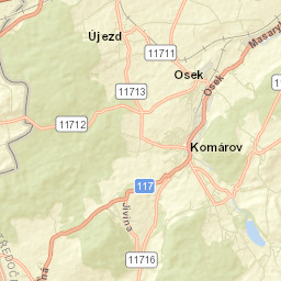 Komárov Street Map