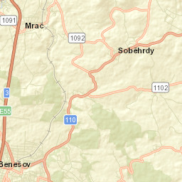Benešov Street Map