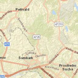 Šenov Street Map