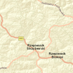 Rzepiennik Strzyżewski Street Map