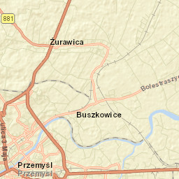 Żurawica Street Map