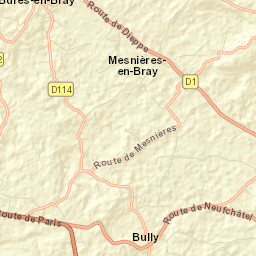 Mesnières-en-Bray Street Map