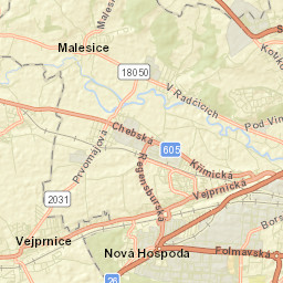 Vejprnice Street Map