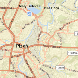 Okres Plzeň-město Street Map