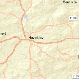 Neveklov Street Map