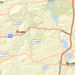 Bystřice Street Map