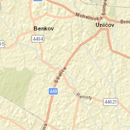Uničov Street Map