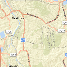 Paskov Street Map