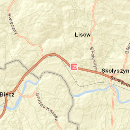 Skołyszyn Street Map
