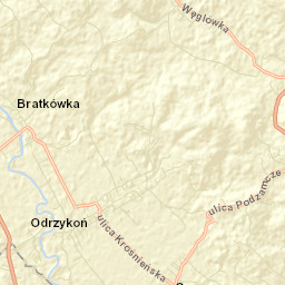 Odrzykoń Street Map