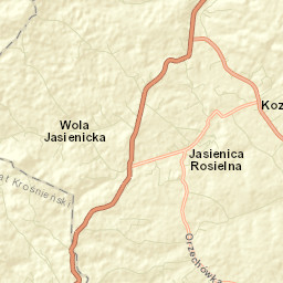 Jasienica Rosielna Street Map