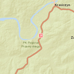 Krasiczyn Street Map